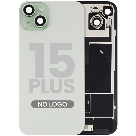 Back Glass w/ MagSafe Magnet & NFC & Flashlight Flex For iPhone 15 Plus (Aftermarket) (Green) (No Logo)