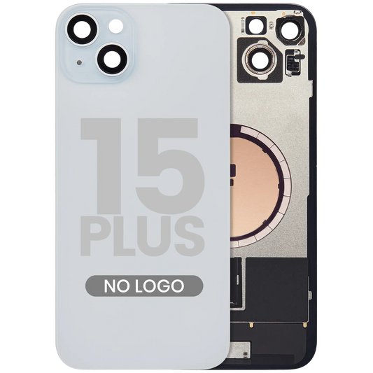 Back Glass w/ MagSafe Magnet For iPhone 15 Plus (Aftermarket) (Blue) (No Logo)