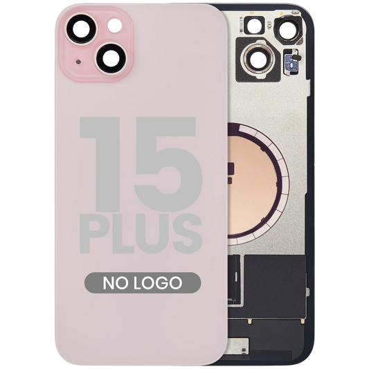 Back Glass w/ MagSafe Magnet For iPhone 15 Plus (Aftermarket) (Pink) (No Logo)