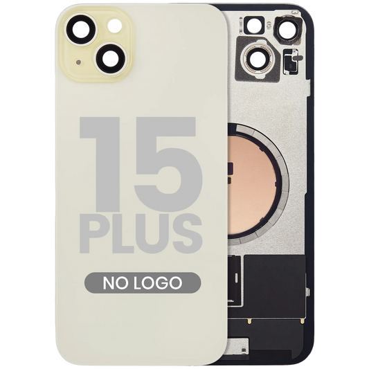 Back Glass w/ MagSafe Magnet For iPhone 15 Plus (Aftermarket) (Yellow) (No Logo)