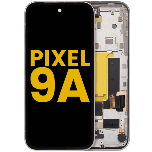 OLED Assembly With Frame Compatible (With Fingerprint Sensor) For Google Pixel 9A (Refurbished) (Porcelain) - replacement part product view