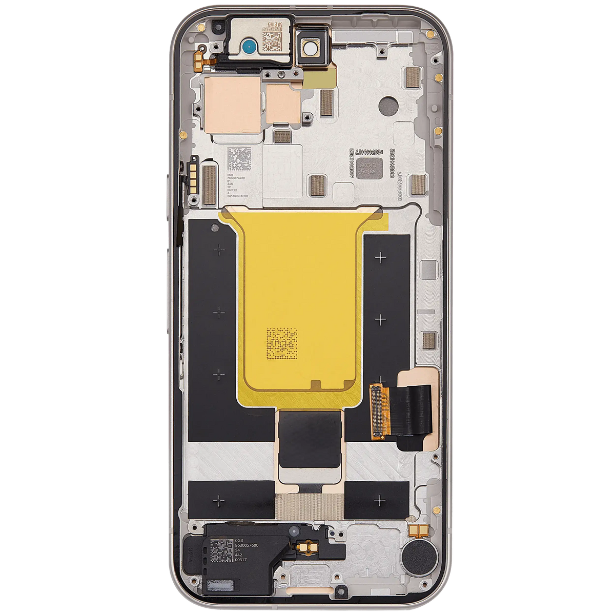 OLED Assembly With Frame Compatible (With Fingerprint Sensor) For Google Pixel 9A (Refurbished) (Porcelain) - replacement part product view 9