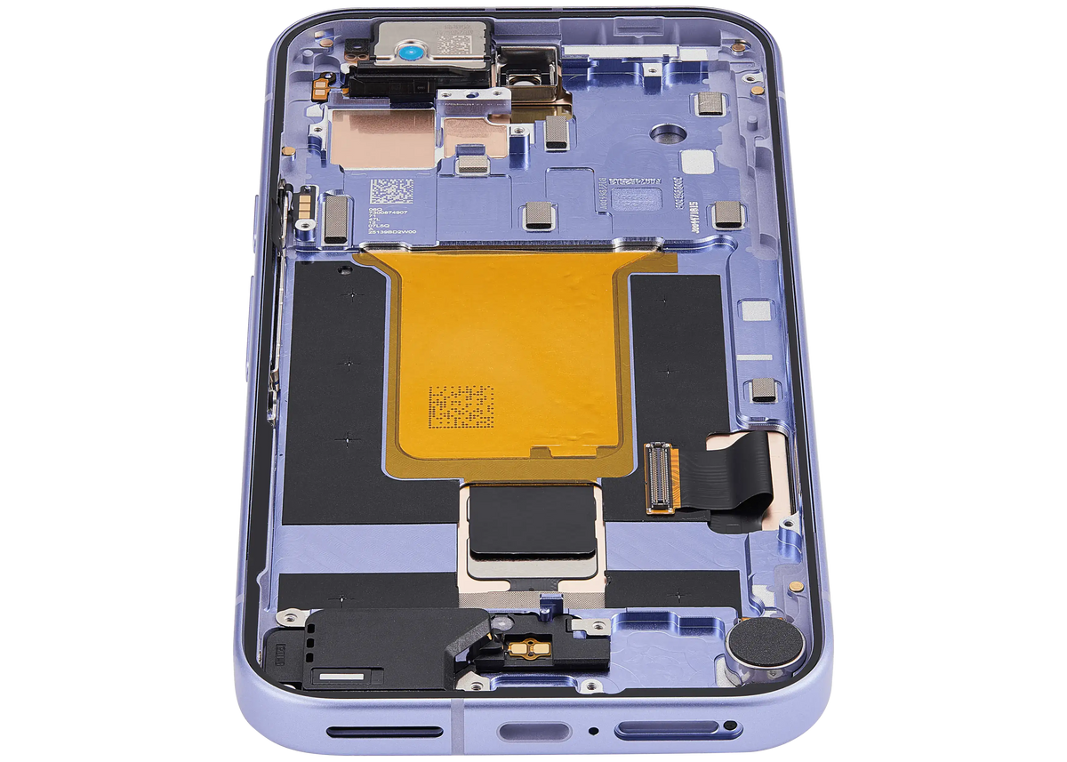 OLED Assembly With Frame Compatible (With Fingerprint Sensor) For Google Pixel 9A (Refurbished) (Iris) - replacement component detail view