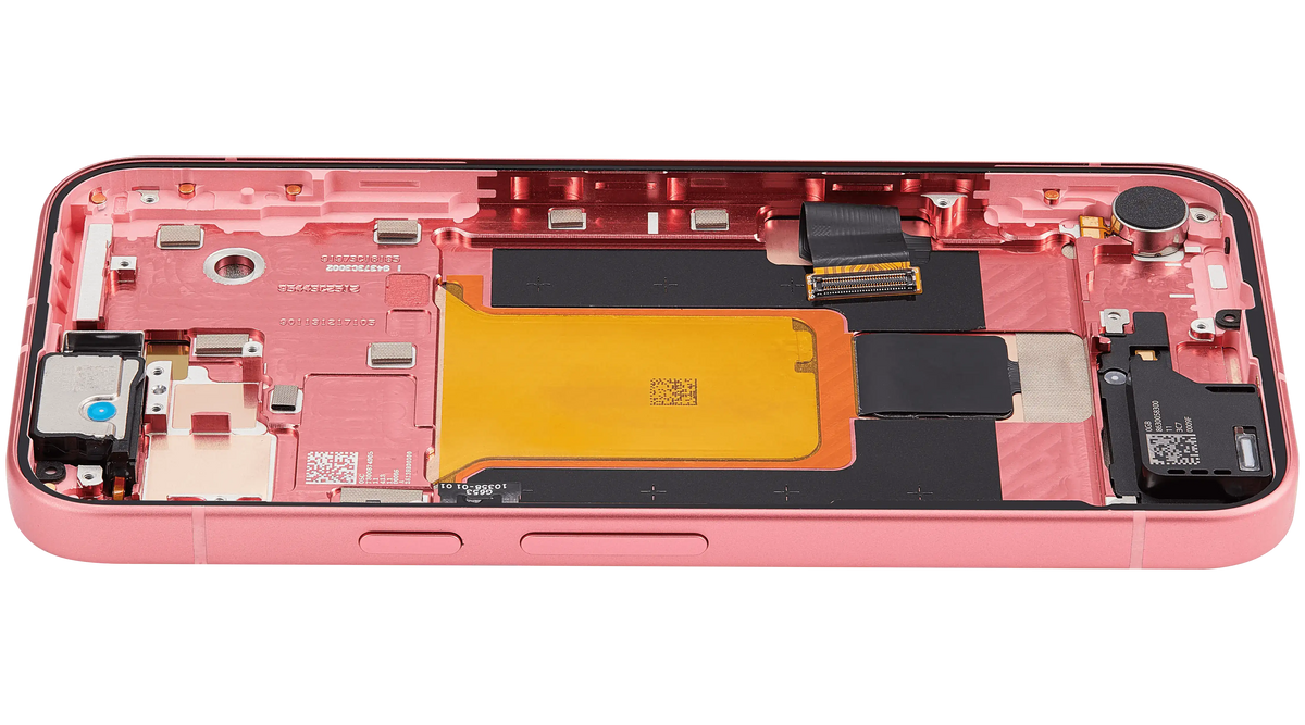 OLED Assembly With Frame (With Fingerprint Sensor ) For Google Pixel 9A (Refurbished) (Peony) - replacement part additional angle