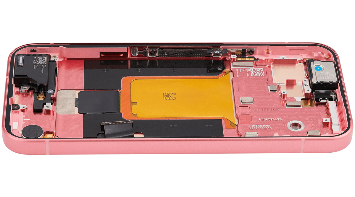 OLED Assembly With Frame (With Fingerprint Sensor ) For Google Pixel 9A (Refurbished) (Peony) - repair component detailed angle