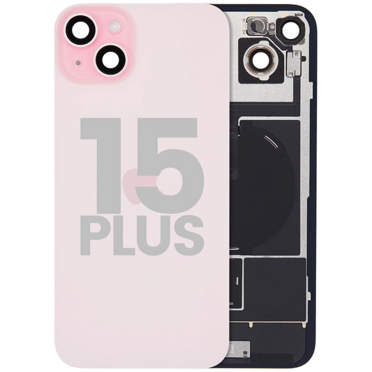 Back Glass w/ MagSafe Magnet & NFC & Flashlight Flex For iPhone 15 Plus (Used OEM Pull: Grade B) (Pink)