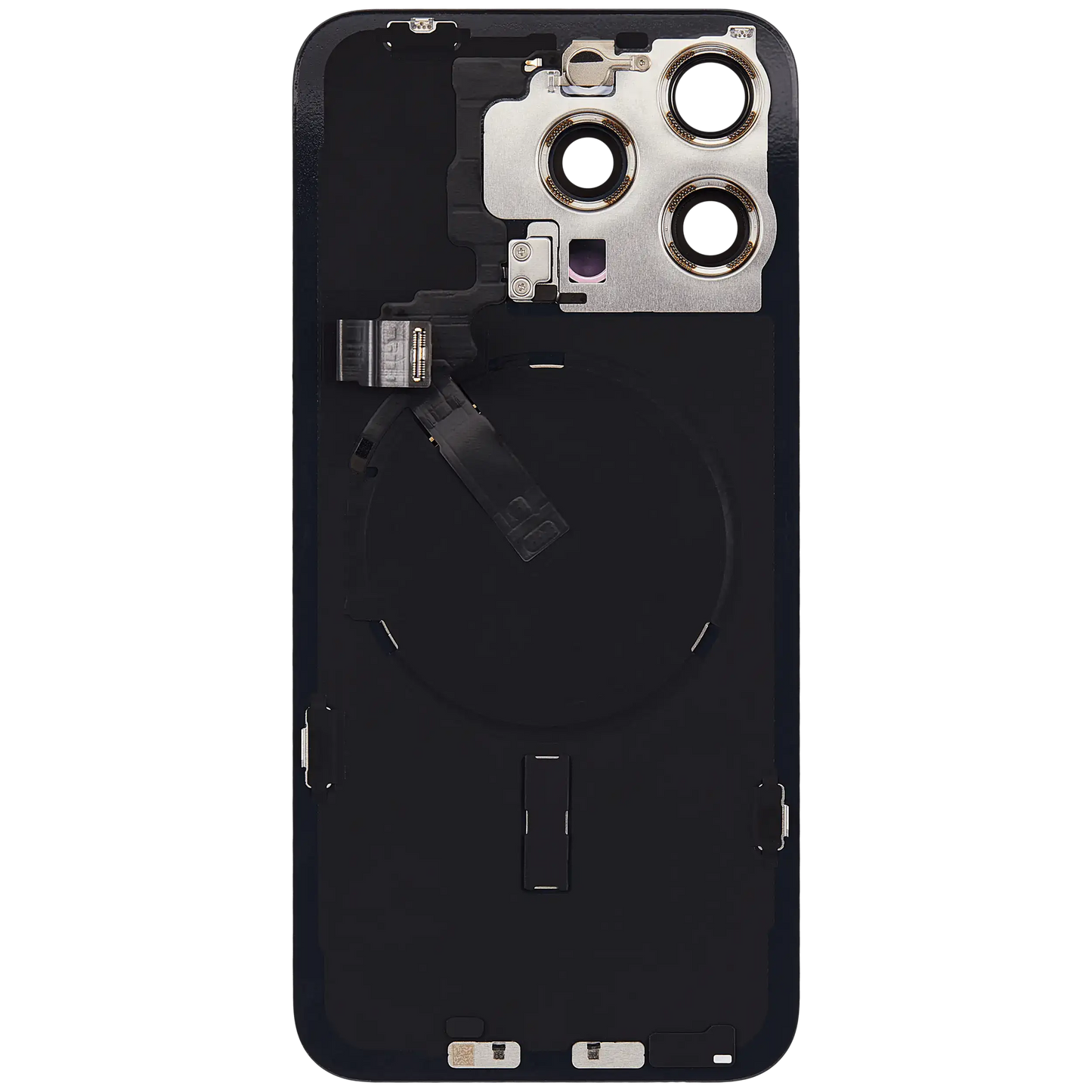 Back Glass w/ MagSafe Magnet & NFC & Flashlight Flex For IPhone 15 Pro Max (Service Pack) (White Titanium)