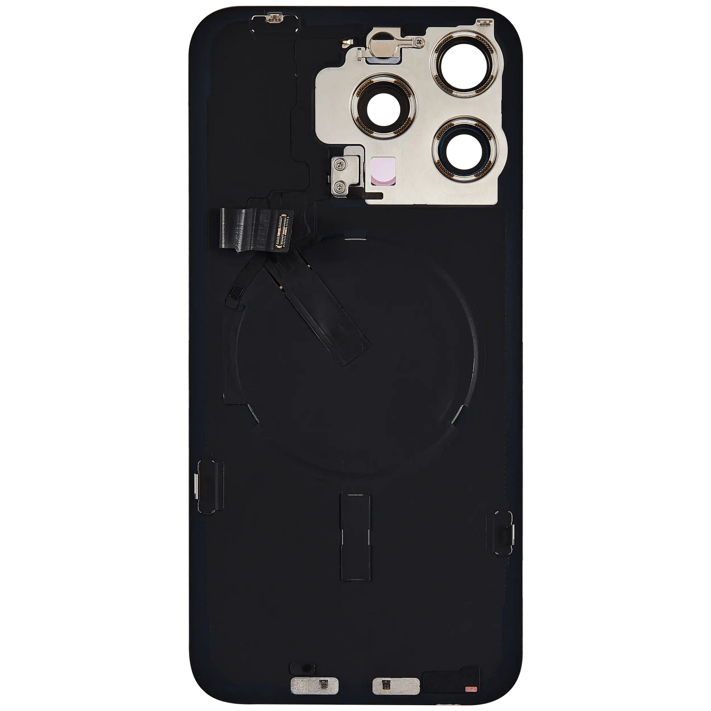 Back Glass w/ MagSafe Magnet & NFC & Flashlight Flex For IPhone 15 Pro Max (Service Pack) (Natural Titanium)