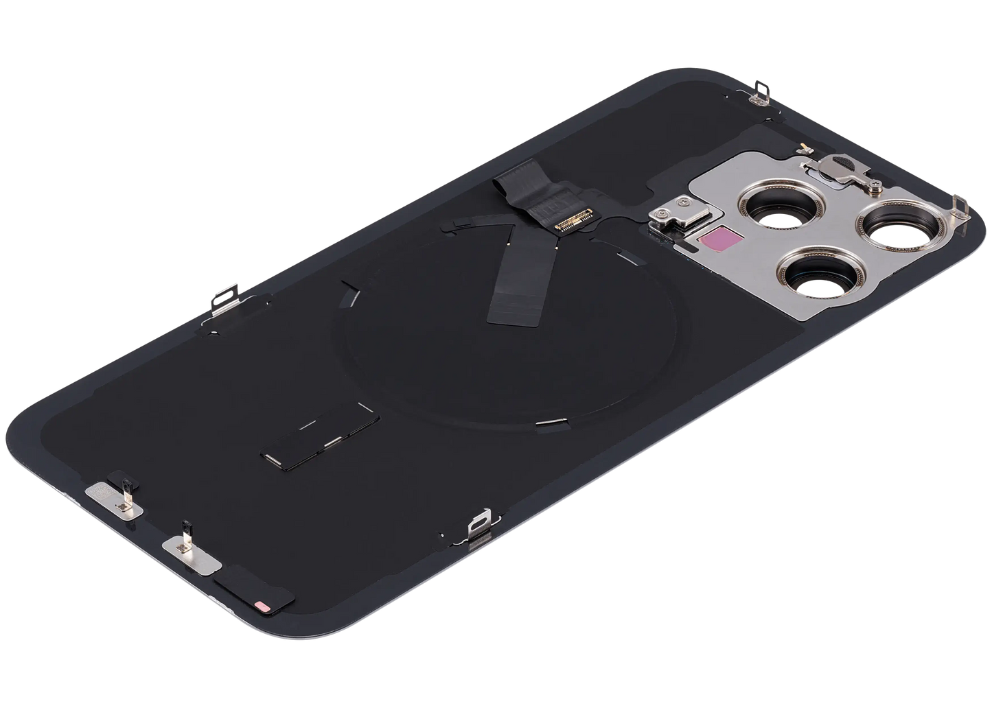 Back Glass w/ MagSafe Magnet & NFC & Flashlight Flex For IPhone 15 Pro Max (Service Pack) (Natural Titanium)