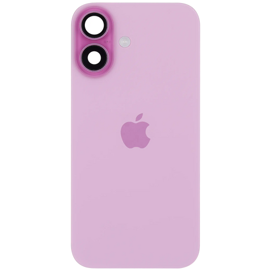 Back Glass w/ MagSafe Magnet & NFC & Flashlight Flex For iPhone 16 (Service Pack) (Pink)