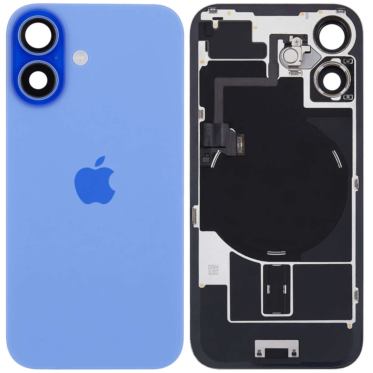 Back Glass w/ MagSafe Magnet & NFC & Flashlight Flex For iPhone 16 (Service Pack) (Ultramarine)