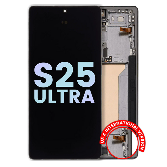 OLED Assembly With Frame For Samsung Galaxy S25 Ultra 5G (Service Pack ) (US & International) (Titanium Jet Black)