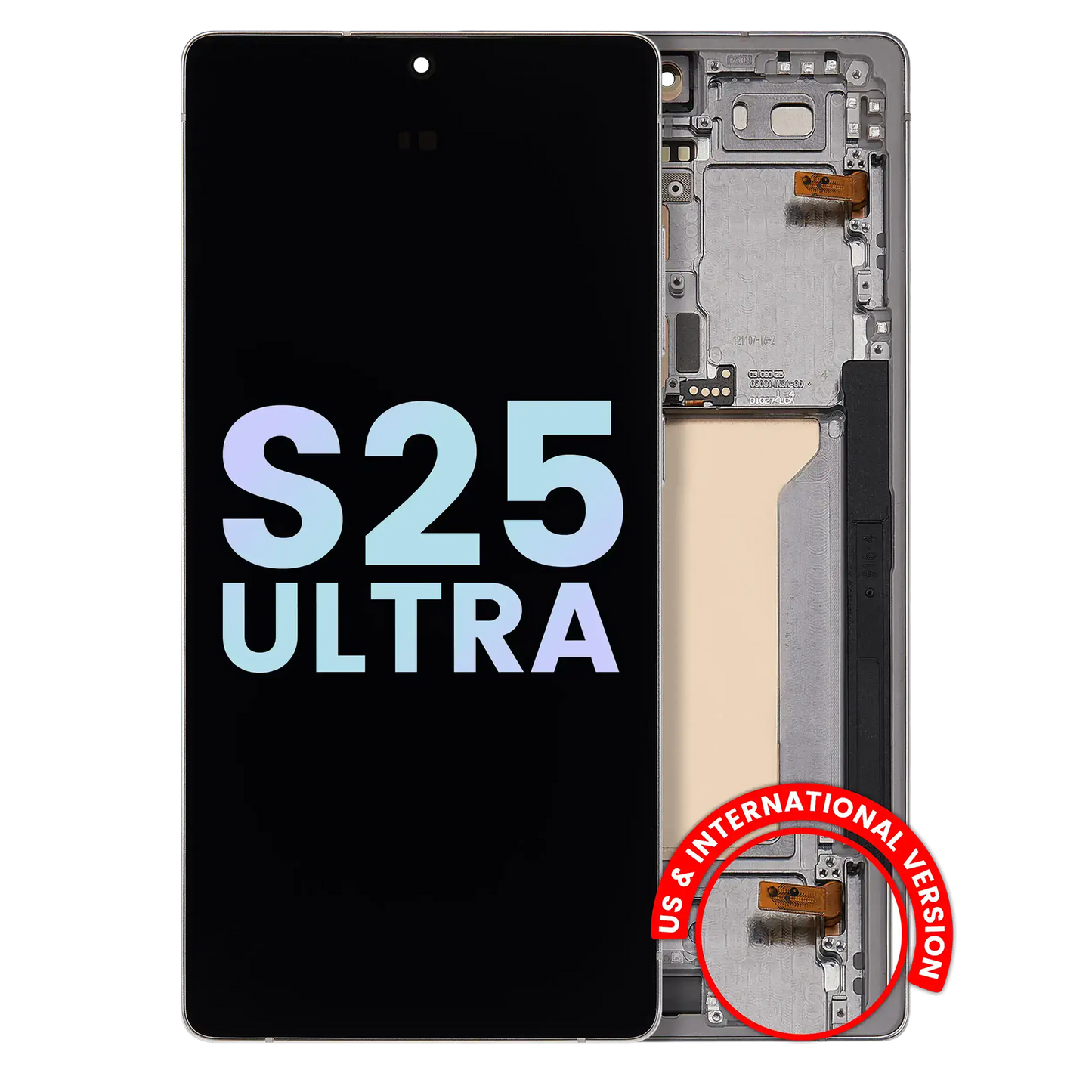 OLED Assembly With Frame For Samsung Galaxy S25 Ultra 5G (Service Pack ) (US & International) (Titanium White Silver)