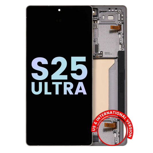 OLED Assembly With Frame For Samsung Galaxy S25 Ultra 5G (Service Pack) (US & International) (Titanium Pink Gold / Jade Green / Grey)