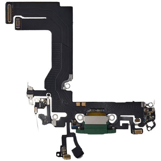 Charging Port Flex Cable For iPhone 13 Mini (Aftermarket Plus) (Green)