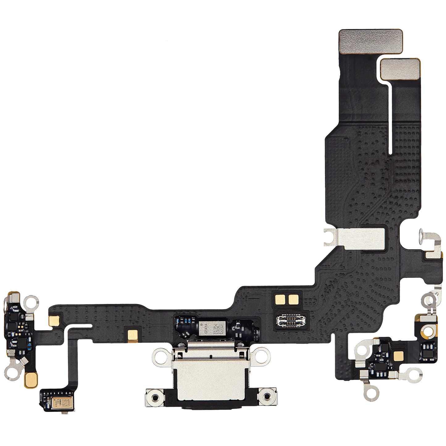 Charging Port Flex Cable For iPhone 15 (Used OEM Pull) (Black)