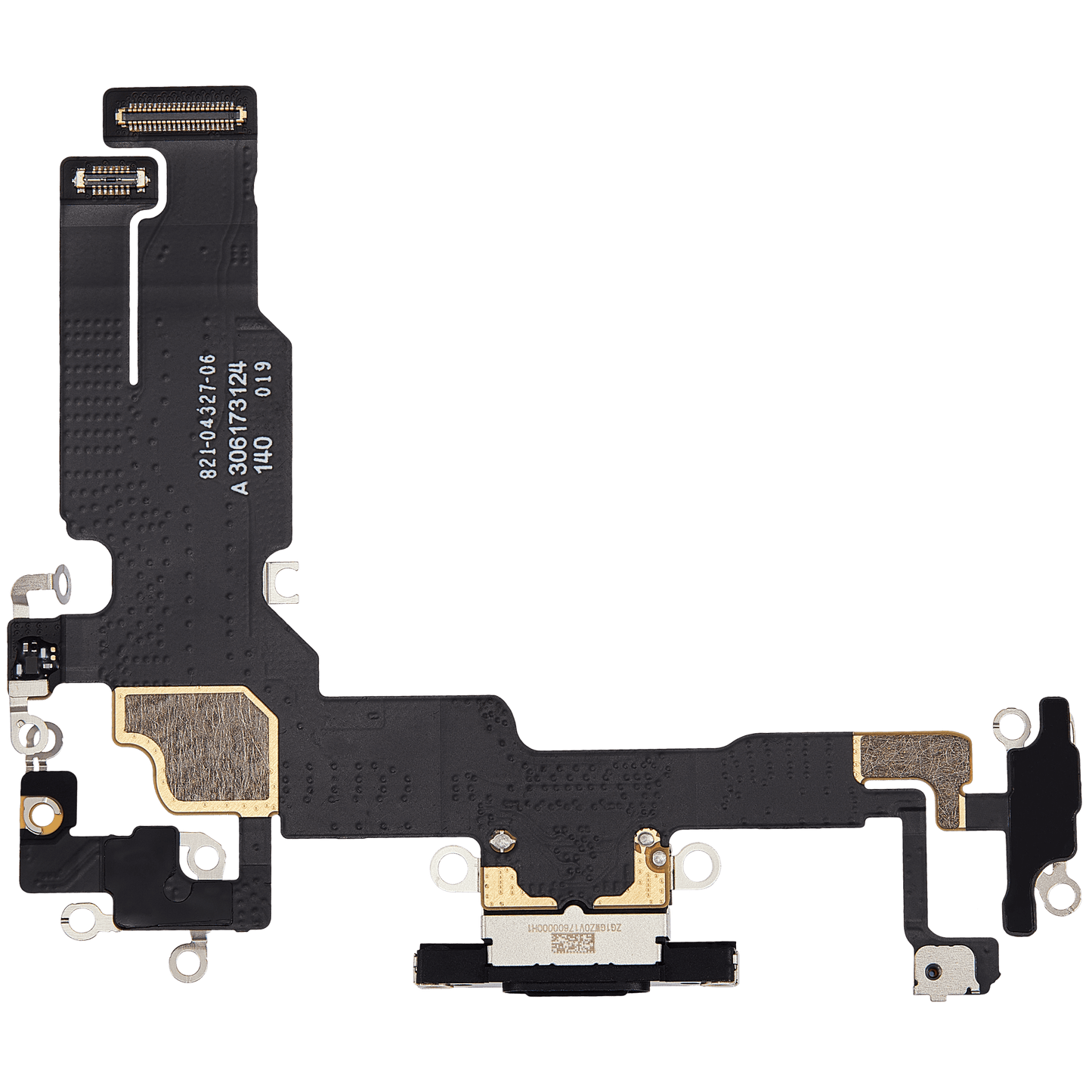 Charging Port Flex Cable For iPhone 15 (Used OEM Pull) (Black)