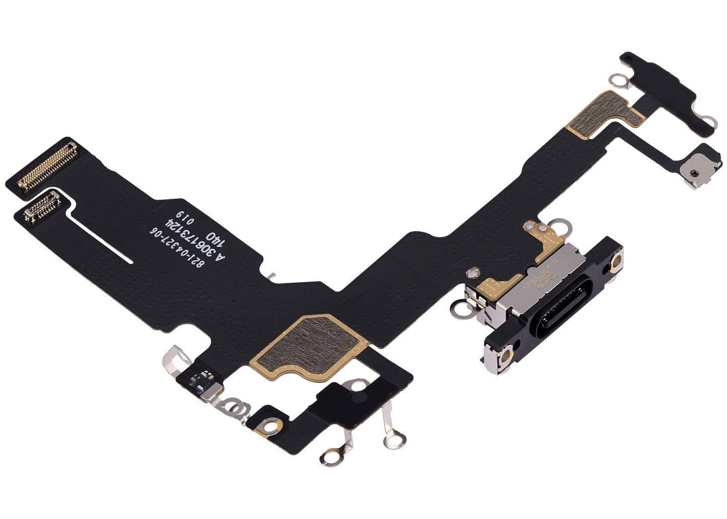 Charging Port Flex Cable For iPhone 15 (Used OEM Pull) (Black)