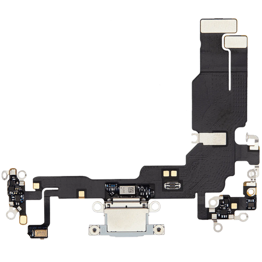 Charging Port Flex Cable For iPhone 15 (Used OEM Pull) (Blue)