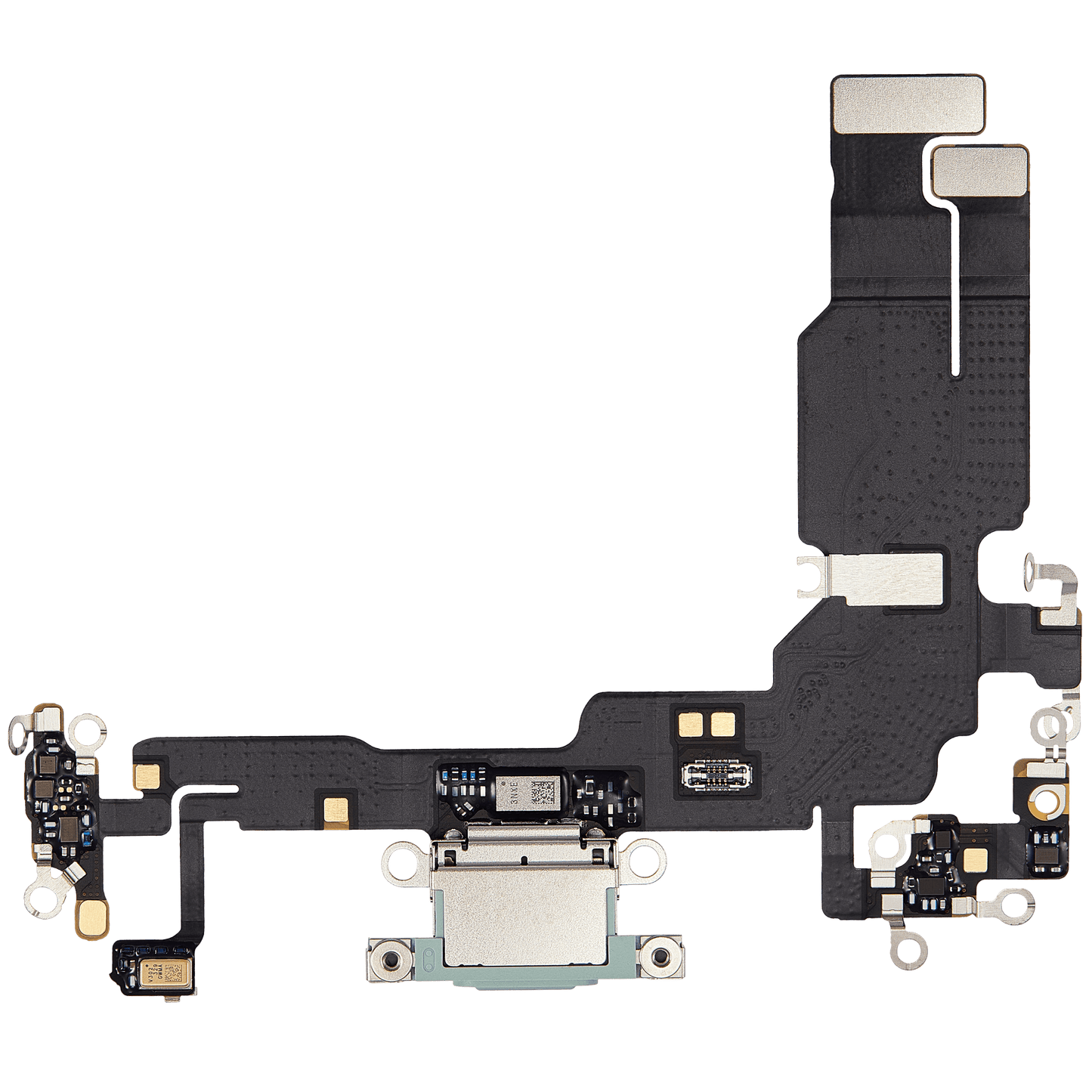 Charging Port Flex Cable For iPhone 15 (Used OEM Pull) (Green)
