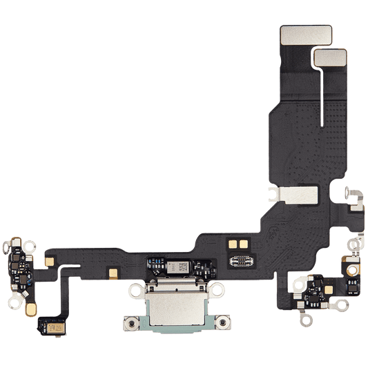 Charging Port Flex Cable For iPhone 15 (Used OEM Pull) (Green)