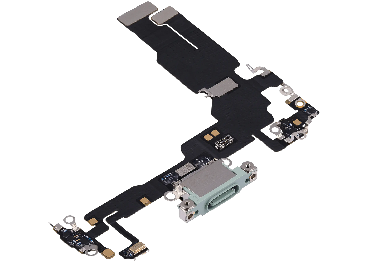 Charging Port Flex Cable For iPhone 15 (Used OEM Pull) (Green)