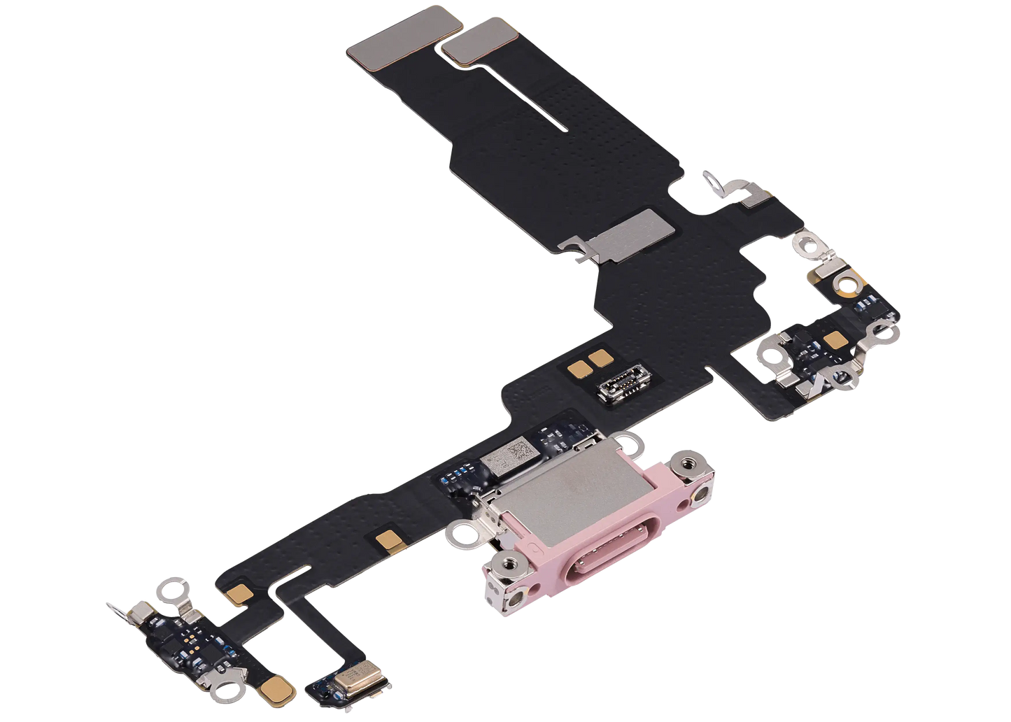 Charging Port Flex Cable For iPhone 15 (Used OEM Pull) (Pink)