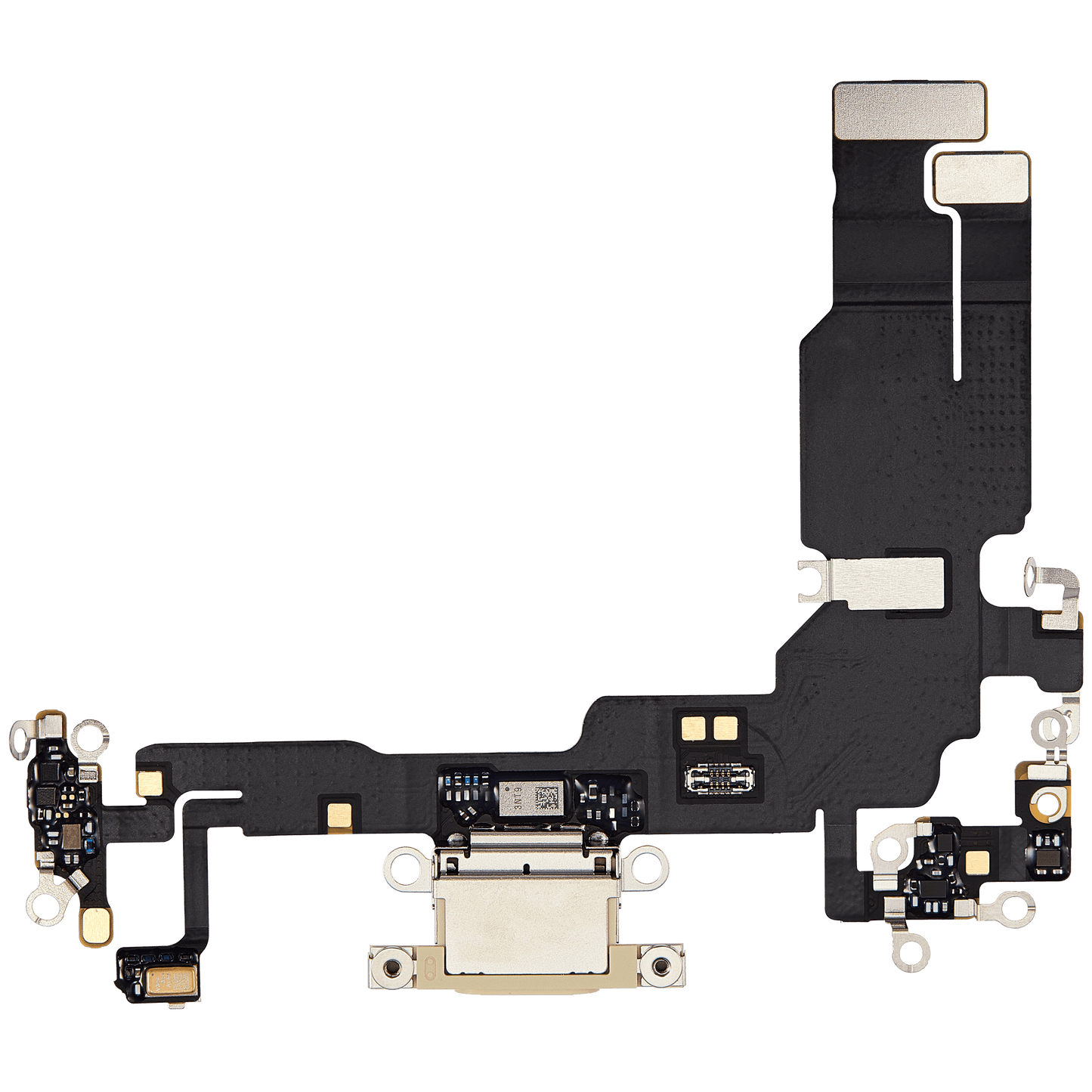 Charging Port Flex Cable For iPhone 15 (Used OEM Pull) (Yellow)