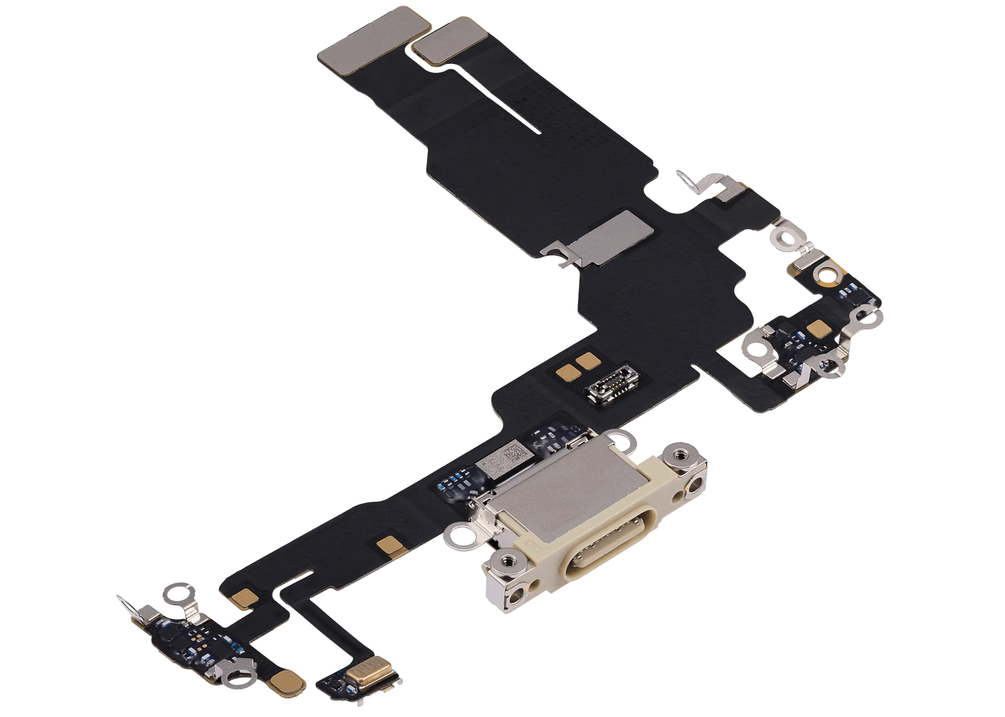 Charging Port Flex Cable For iPhone 15 (Used OEM Pull) (Yellow)