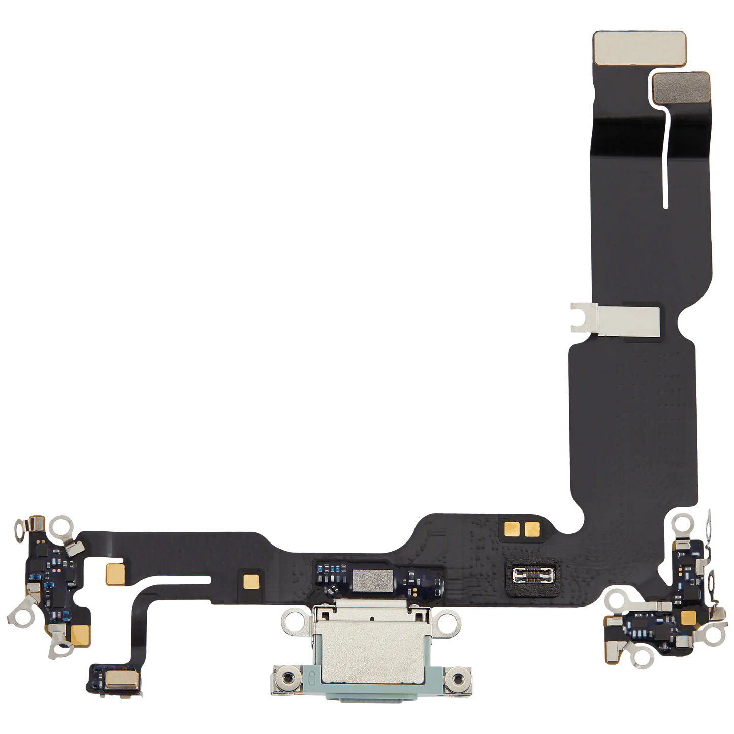 Charging Port Flex Cable For iPhone 15 Plus (Used OEM Pull) (Green)