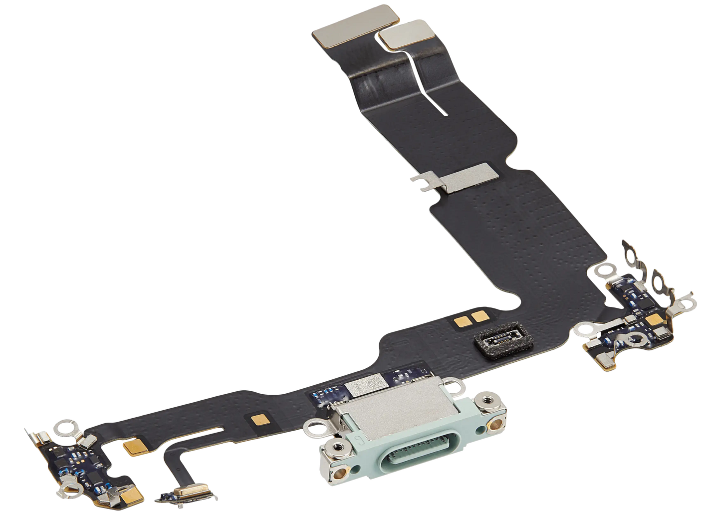 Charging Port Flex Cable For iPhone 15 Plus (Used OEM Pull) (Green)