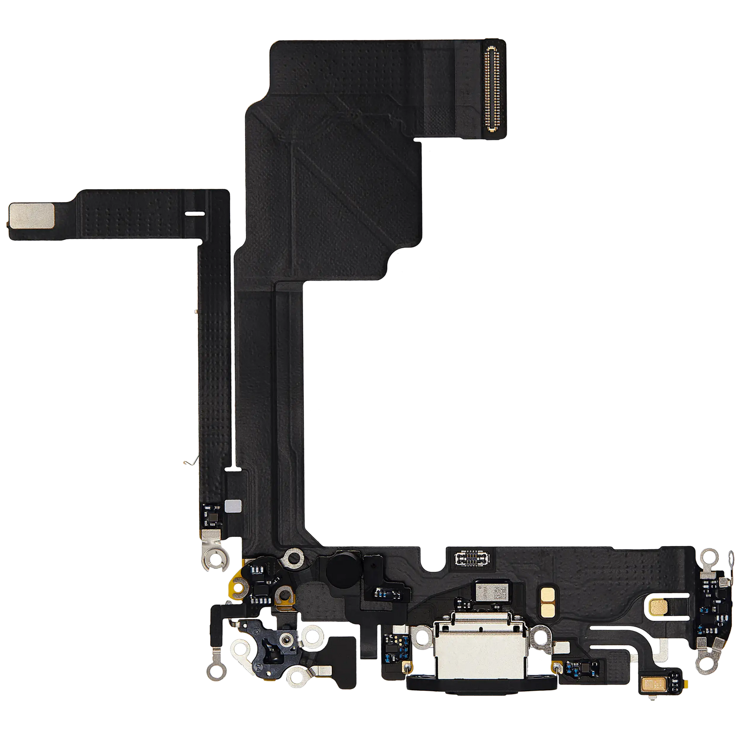 Charging Port Flex Cable For iPhone 15 Pro (Used OEM Pull) (Black Titanium)