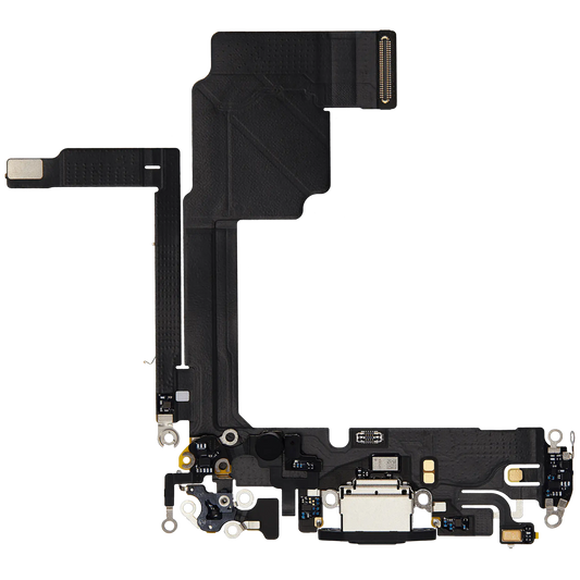 Charging Port Flex Cable For iPhone 15 Pro (Used OEM Pull) (Black Titanium)
