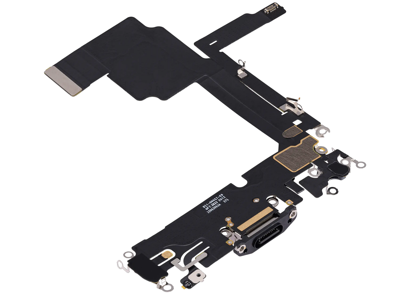 Charging Port Flex Cable For iPhone 15 Pro (Used OEM Pull) (Black Titanium)