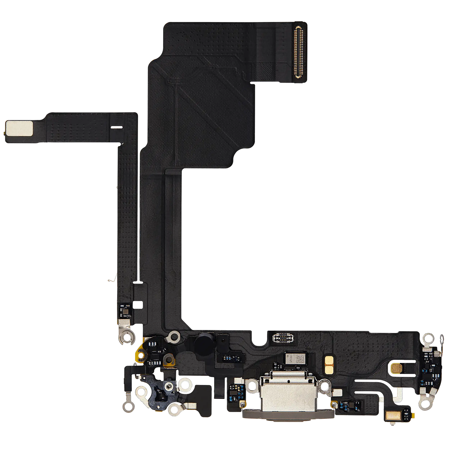 Charging Port Flex Cable For iPhone 15 Pro (Used OEM Pull) (Natural Titanium)