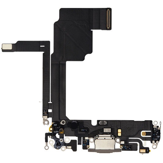 Charging Port Flex Cable For iPhone 15 Pro (Used OEM Pull) (Natural Titanium)