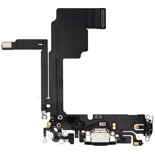 Charging Port Flex Cable For iPhone 15 Pro (Used OEM Pull) (Blue Titanium)