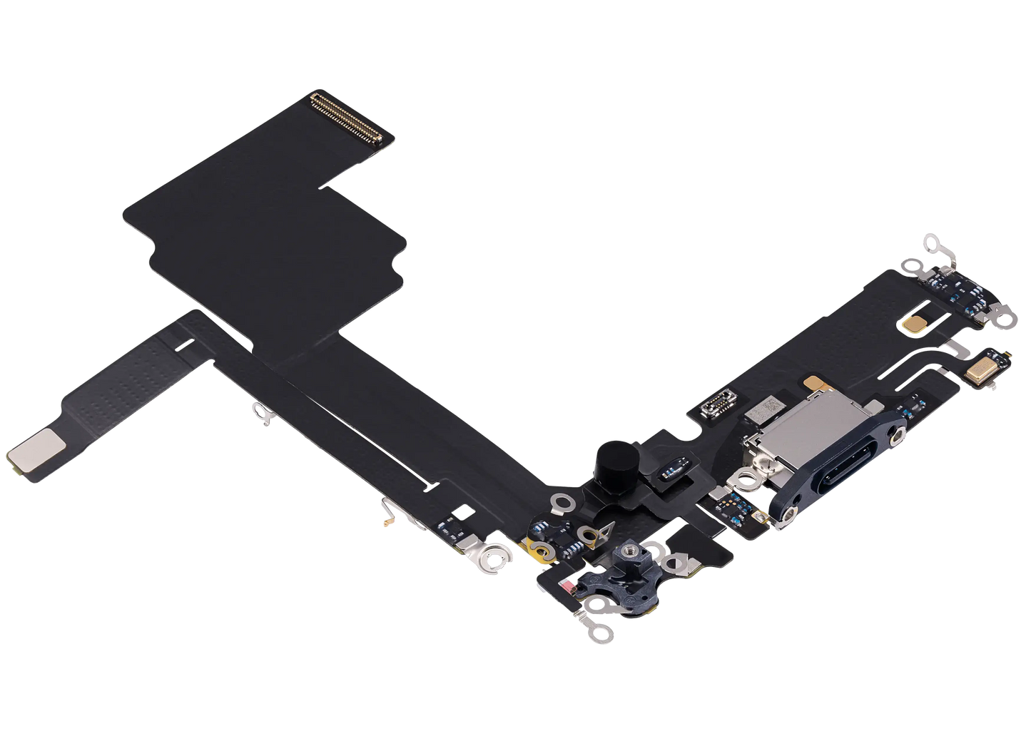 Charging Port Flex Cable For iPhone 15 Pro (Used OEM Pull) (Blue Titanium)