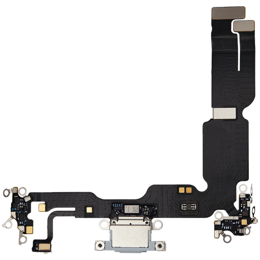 Charging Port Flex Cable For iPhone 15 Plus (Used OEM Pull) (Blue)