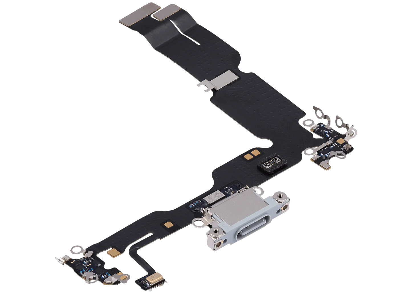 Charging Port Flex Cable For iPhone 15 Plus (Used OEM Pull) (Blue)