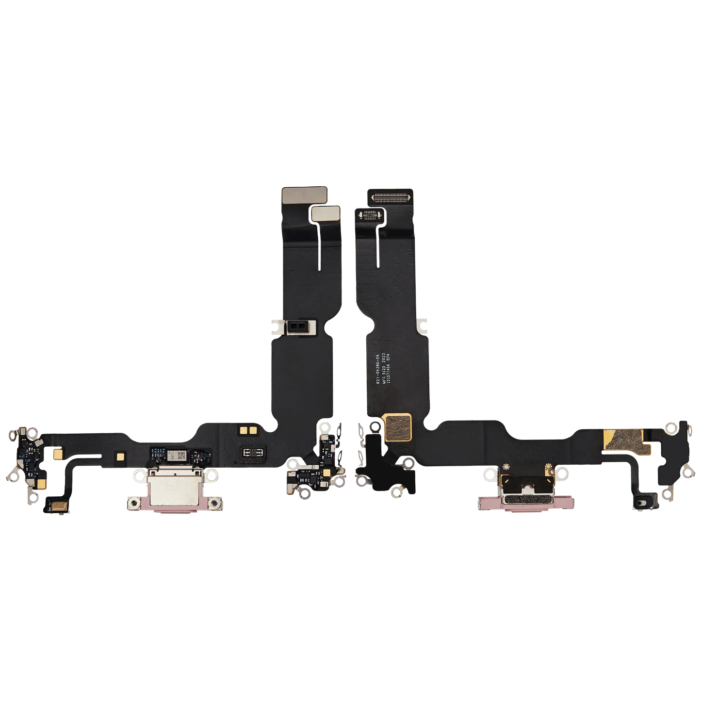 Charging Port Flex Cable For iPhone 15 Plus (Used OEM Pull) (Pink)