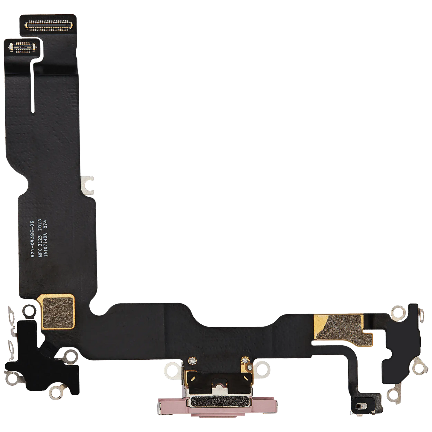 Charging Port Flex Cable For iPhone 15 Plus (Used OEM Pull) (Pink)
