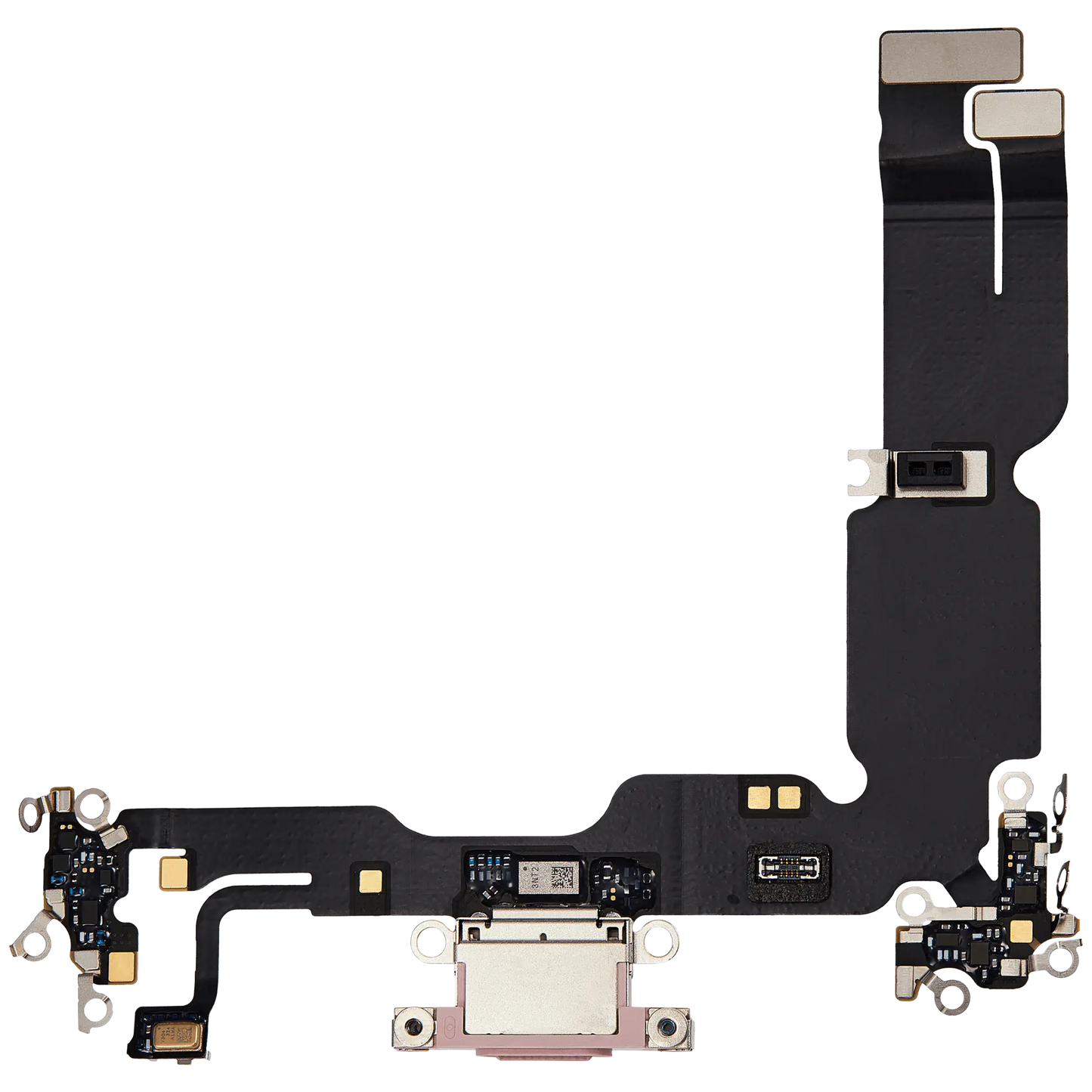 Charging Port Flex Cable For iPhone 15 Plus (Used OEM Pull) (Pink)