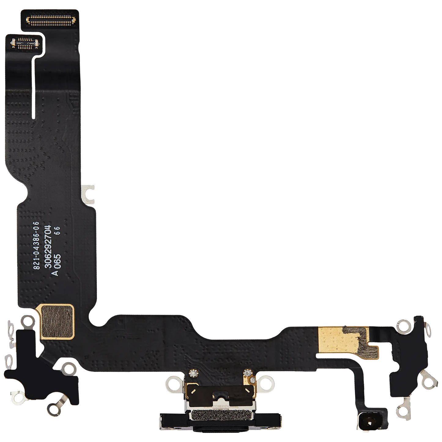 Charging Port Flex Cable For iPhone 15 Plus (Used OEM Pull) (Black)