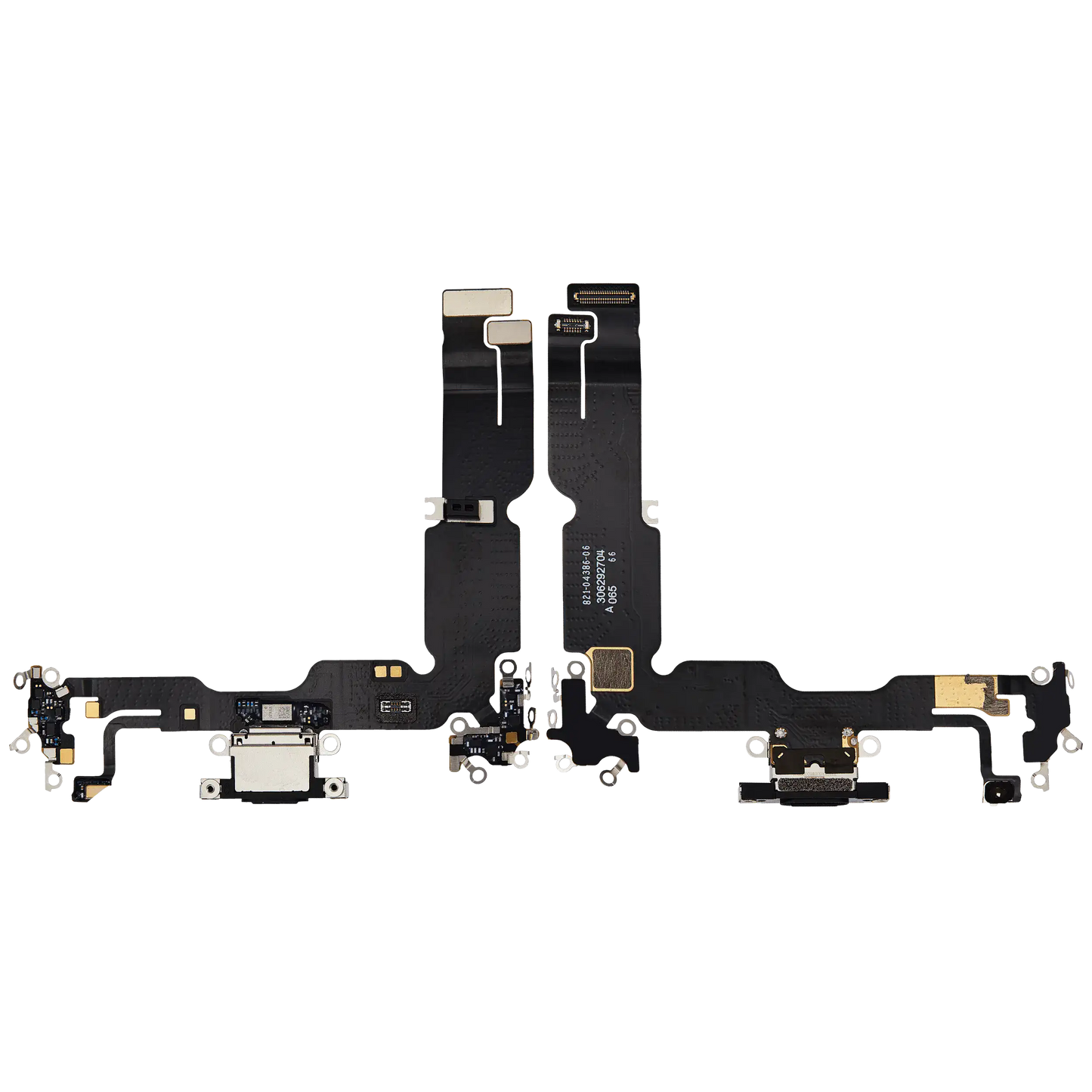 Charging Port Flex Cable For iPhone 15 Plus (Used OEM Pull) (Black)