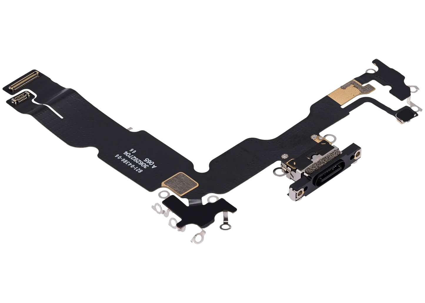 Charging Port Flex Cable For iPhone 15 Plus (Used OEM Pull) (Black)