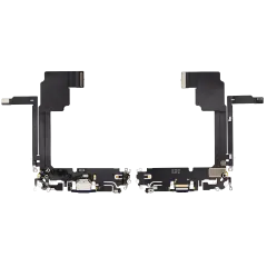 Charging Port Flex Cable For iPhone 15 Pro Max (Used OEM Pull) (Blue Titanium)