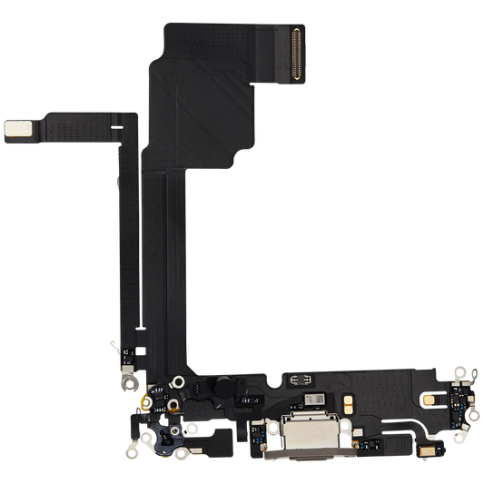 Charging Port Flex Cable For iPhone 15 Pro Max (Used OEM Pull) (Natural Titanium)