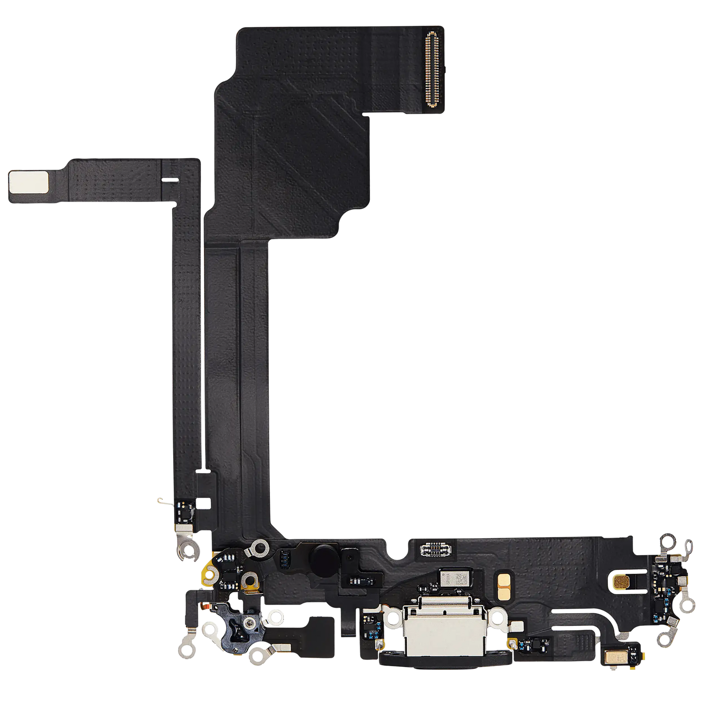Charging Port Flex Cable For iPhone 15 Pro Max (Used OEM Pull) (Black Titanium)