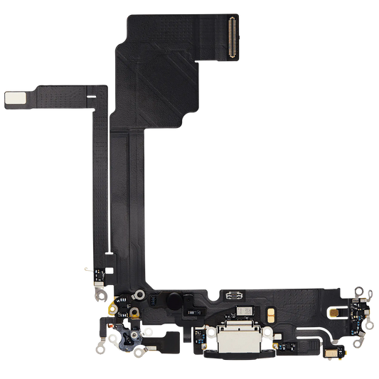 Charging Port Flex Cable For iPhone 15 Pro Max (Used OEM Pull) (Black Titanium)